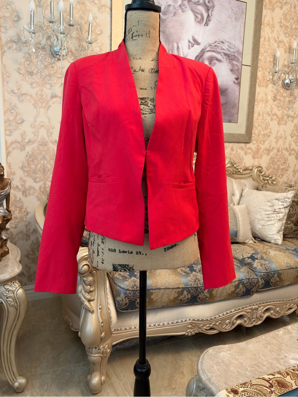 Laundry—Women’s Red Open-Front Blazer Jacket
